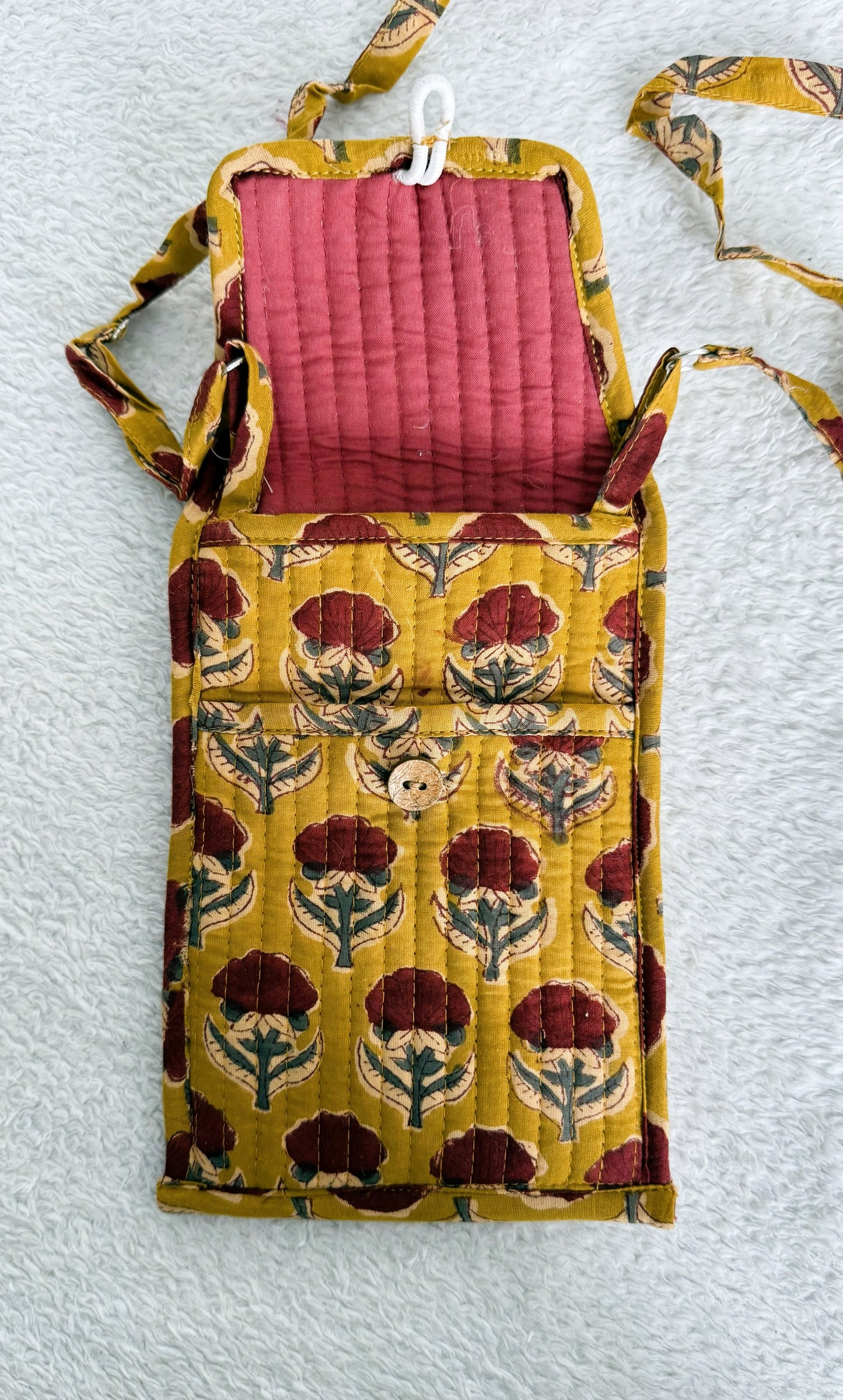 Mobile Bag | Mustard Floral