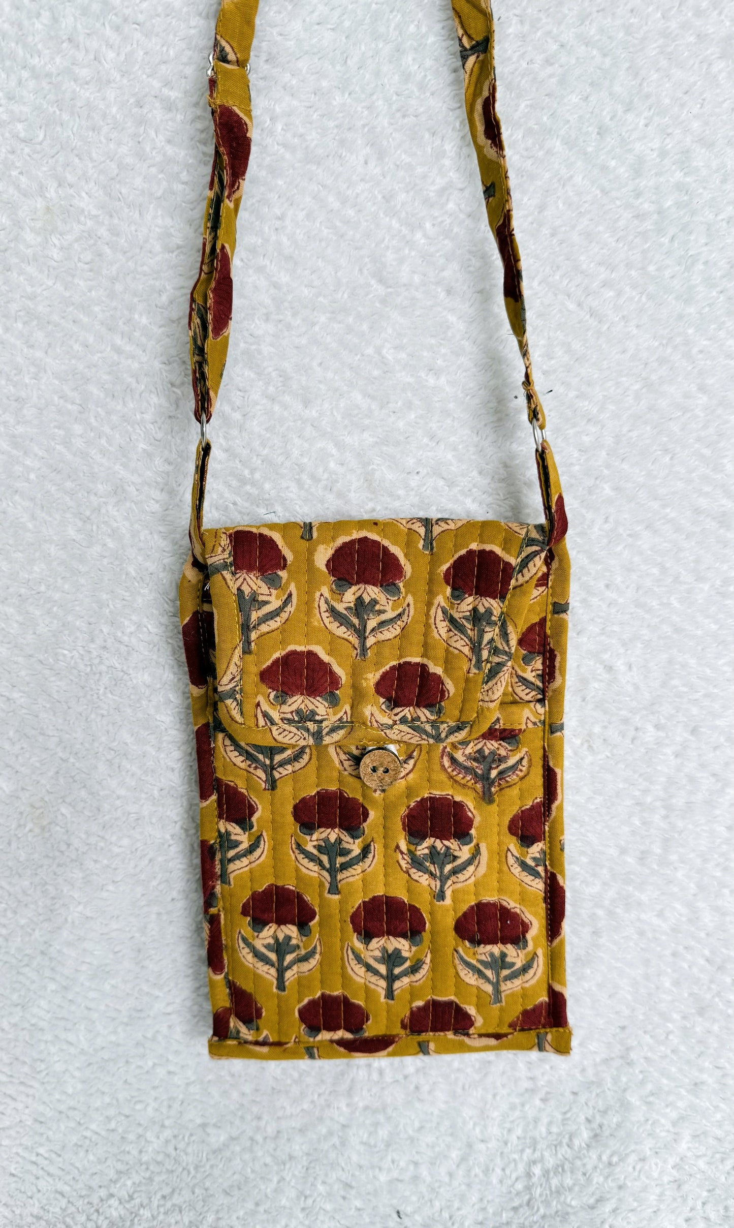 Mobile Bag | Mustard Floral