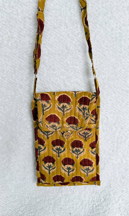 Mobile Bag | Mustard Floral